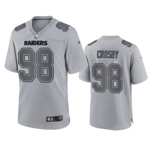 Maxx Crosby Las Vegas Raiders Gray Atmosphere Fashion Game Jersey