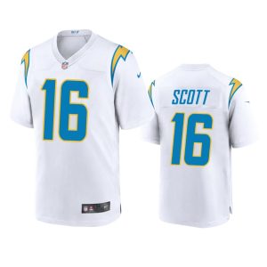 J.K. Scott Los Angeles Chargers White Game Jersey