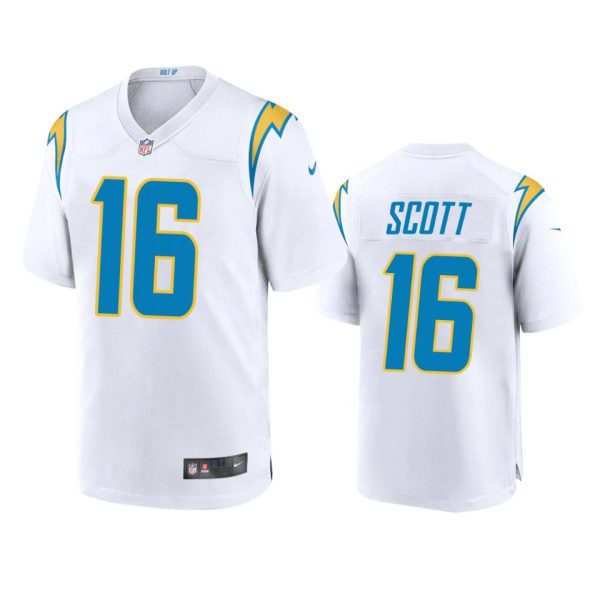 J.K. Scott Los Angeles Chargers White Game Jersey