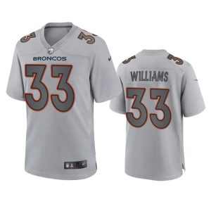 Javonte Williams Denver Broncos Gray Atmosphere Fashion Game Jersey