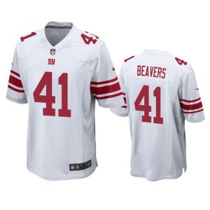 Darrian Beavers New York Giants White Game Jersey