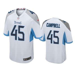 Chance Campbell Tennessee Titans White Game Jersey