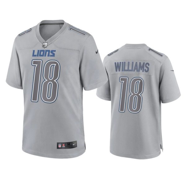 Jameson Williams Detroit Lions Gray Atmosphere Fashion Game Jersey