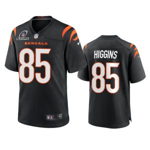 Tee Higgins Cincinnati Bengals Black 2021 NFL Playoffs Patch Jersey