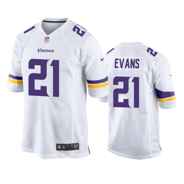 Akayleb Evans Minnesota Vikings White Game Jersey