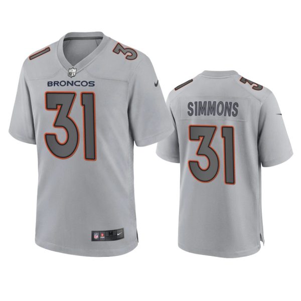 Justin Simmons Denver Broncos Gray Atmosphere Fashion Game Jersey