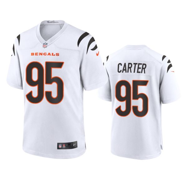 Zachary Carter Cincinnati Bengals White Game Jersey