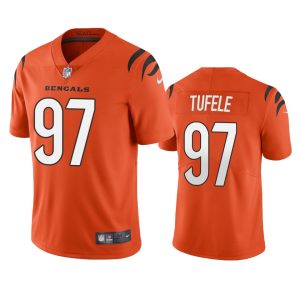 Jay Tufele Cincinnati Bengals Orange Vapor Limited Jersey