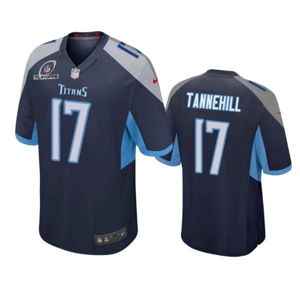 Ryan Tannehill Tennessee Titans Navy 2021 NFL Playoffs Patch Jersey