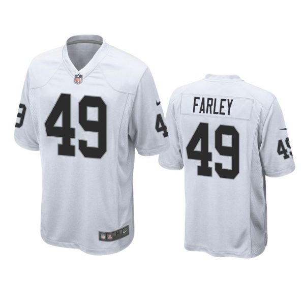 Matthias Farley Las Vegas Raiders White Game Jersey