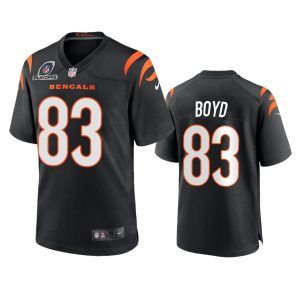 Tyler Boyd Cincinnati Bengals Black 2021 NFL Playoffs Patch Jersey