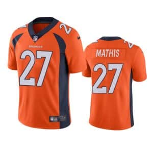 Damarri Mathis Denver Broncos Orange Vapor Limited Jersey