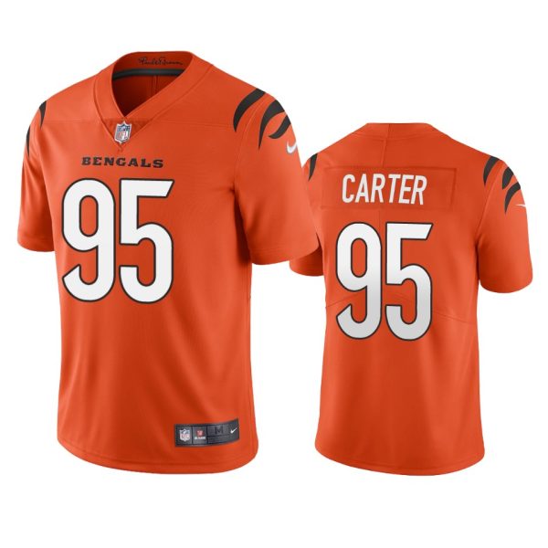 Zachary Carter Cincinnati Bengals Orange Vapor Limited Jersey