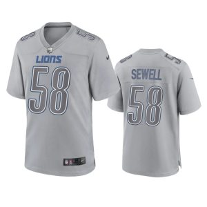 Penei Sewell Detroit Lions Gray Atmosphere Fashion Game Jersey