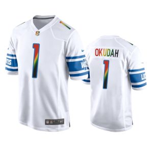 Jeff Okudah Detroit Lions White Juneteenth Freedom Day Jersey