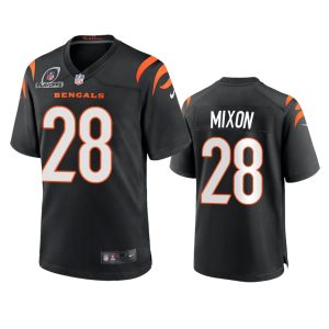 Joe Mixon Cincinnati Bengals Black 2021 NFL Playoffs Patch Jersey