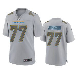 Zion Johnson Los Angeles Chargers Gray Atmosphere Fashion Game Jersey