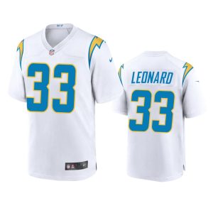 Deane Leonard Los Angeles Chargers White Game Jersey