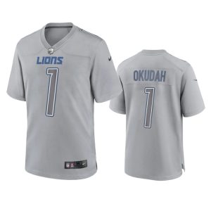 Jeff Okudah Detroit Lions Gray Atmosphere Fashion Game Jersey