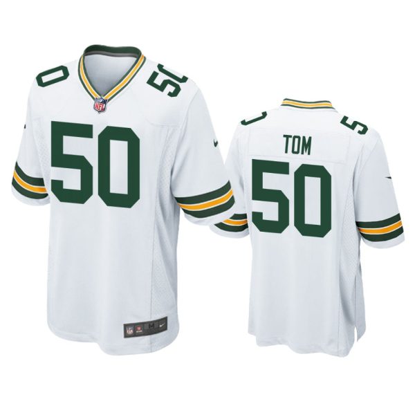 Zach Tom Green Bay Packers White Game Jersey