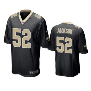 D'Marco Jackson New Orleans Saints Black Game Jersey