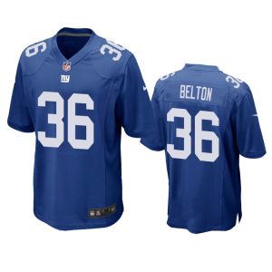 Dane Belton New York Giants Royal Game Jersey