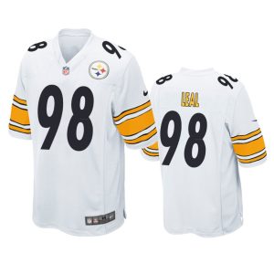 DeMarvin Leal Pittsburgh Steelers White Game Jersey