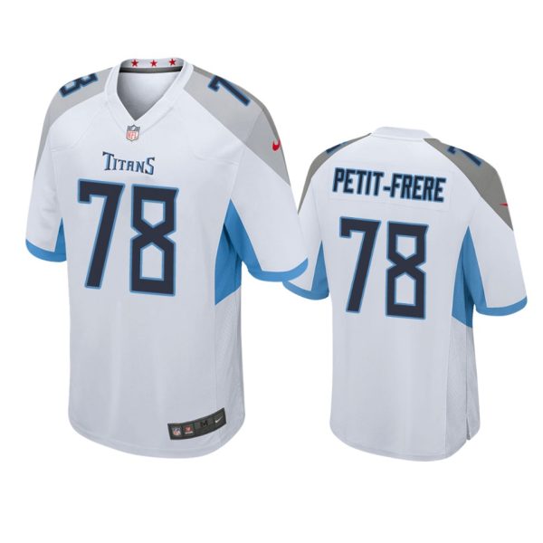 Nicholas Petit-Frere Tennessee Titans White Game Jersey
