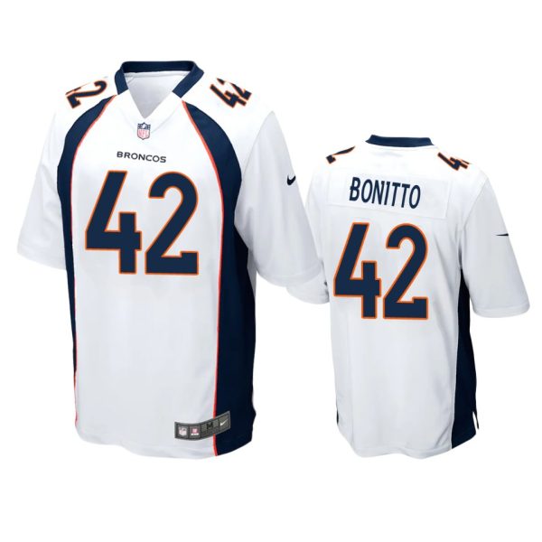 Nik Bonitto Denver Broncos White Game Jersey