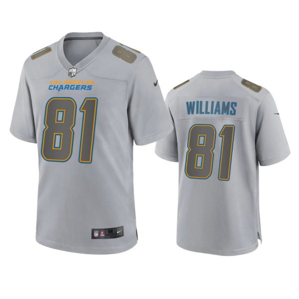 Mike Williams Los Angeles Chargers Gray Atmosphere Fashion Game Jersey