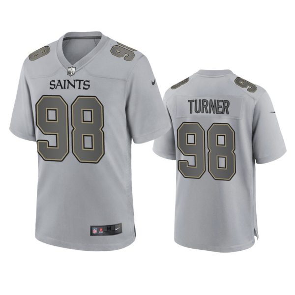 Payton Turner New Orleans Saints Gray Atmosphere Fashion Game Jersey