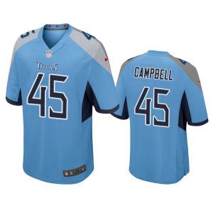 Chance Campbell Tennessee Titans Light Blue Game Jersey