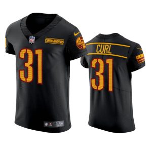 Kamren Curl Washington Commanders Black Elite Jersey - Men's