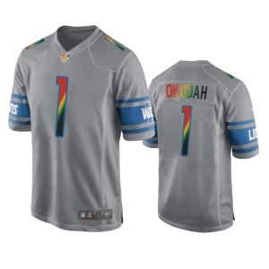 Jeff Okudah Detroit Lions Silver Juneteenth Freedom Day Jersey