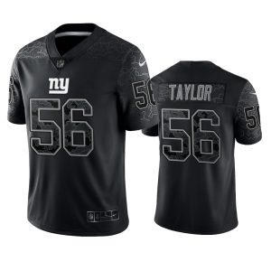 Lawrence Taylor New York Giants Black Reflective Limited Jersey