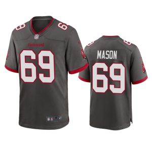 Shaq Mason Tampa Bay Buccaneers Pewter Alternate Game Jersey