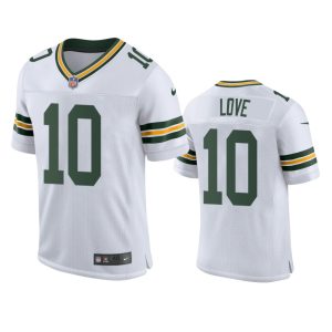 Jordan Love Green Bay Packers White Classic Vapor Elite Jersey - Men's