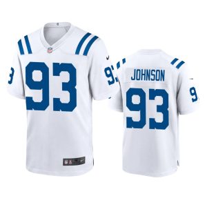 Eric Johnson Indianapolis Colts White Game Jersey