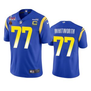 Andrew Whitworth Los Angeles Rams Royal 2021 Walter Payton NFL Man of the Year Award Limited Jersey