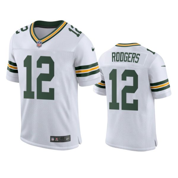 Aaron Rodgers Green Bay Packers White Classic Vapor Elite Jersey - Men's