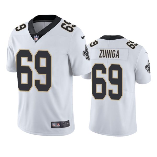 Jabari Zuniga New Orleans Saints White Vapor Limited Jersey