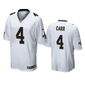 Derek Carr New Orleans Saints White Game Jersey