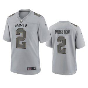 Jameis Winston New Orleans Saints Gray Atmosphere Fashion Game Jersey