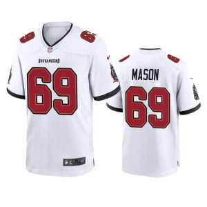 Shaq Mason Tampa Bay Buccaneers White Game Jersey