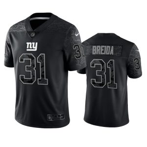 Matt Breida New York Giants Black Reflective Limited Jersey