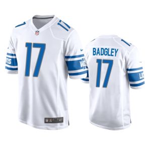 Michael Badgley Detroit Lions White Game Jersey