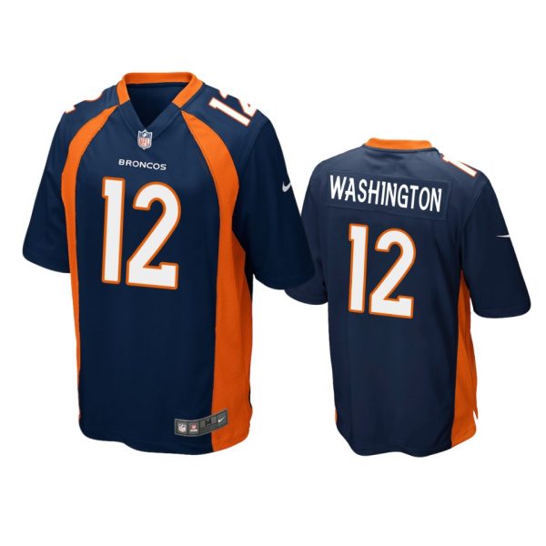 Montrell Washington Denver Broncos Navy Game Jersey