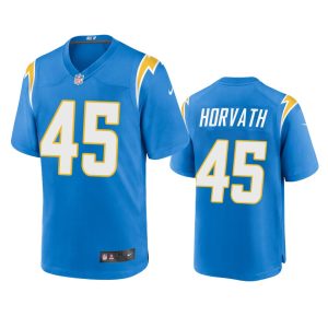 Zander Horvath Los Angeles Chargers Powder Blue Game Jersey