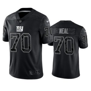 Evan Neal New York Giants Black Reflective Limited Jersey