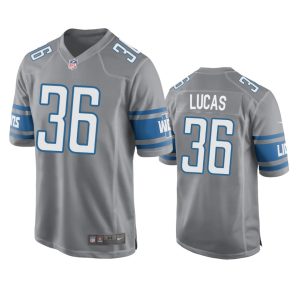 Chase Lucas Detroit Lions Silver Game Jersey